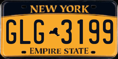 NY license plate GLG3199