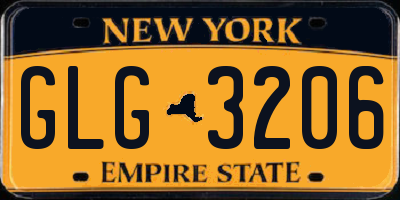 NY license plate GLG3206