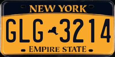 NY license plate GLG3214