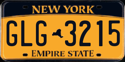 NY license plate GLG3215