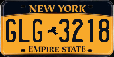 NY license plate GLG3218