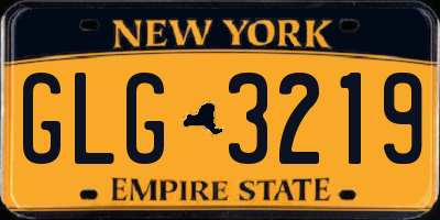 NY license plate GLG3219