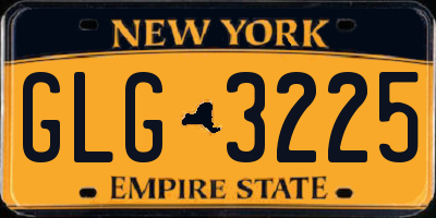 NY license plate GLG3225
