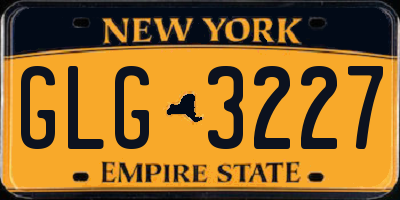 NY license plate GLG3227