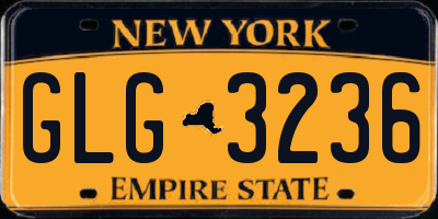 NY license plate GLG3236