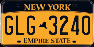 NY license plate GLG3240