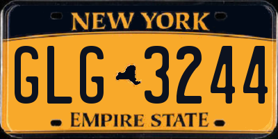 NY license plate GLG3244