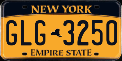 NY license plate GLG3250