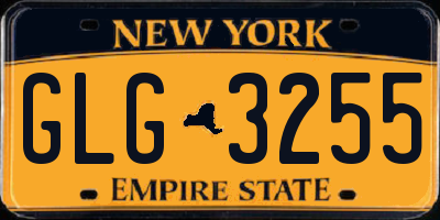 NY license plate GLG3255