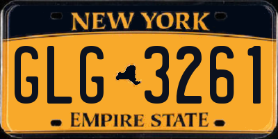 NY license plate GLG3261