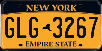 NY license plate GLG3267