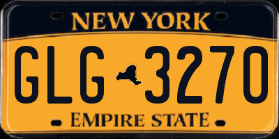 NY license plate GLG3270