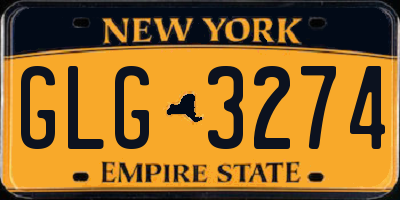 NY license plate GLG3274