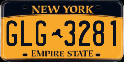 NY license plate GLG3281