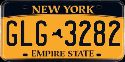 NY license plate GLG3282