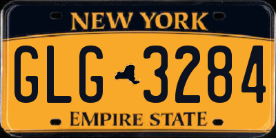 NY license plate GLG3284