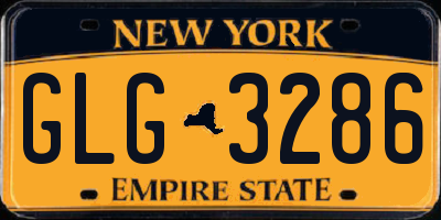 NY license plate GLG3286