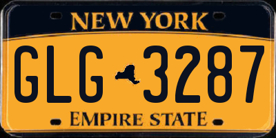 NY license plate GLG3287