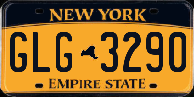 NY license plate GLG3290