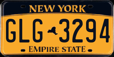 NY license plate GLG3294