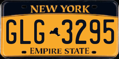 NY license plate GLG3295