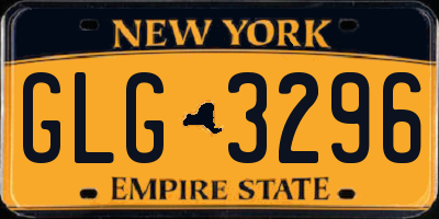NY license plate GLG3296