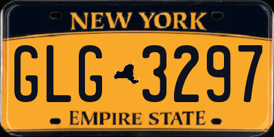 NY license plate GLG3297