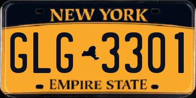 NY license plate GLG3301