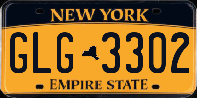 NY license plate GLG3302