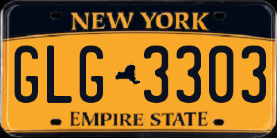 NY license plate GLG3303