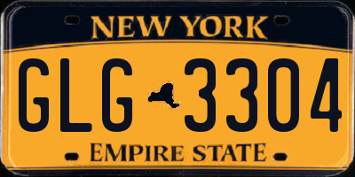 NY license plate GLG3304