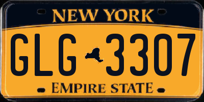 NY license plate GLG3307