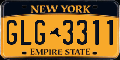 NY license plate GLG3311