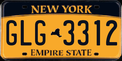 NY license plate GLG3312