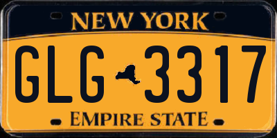 NY license plate GLG3317