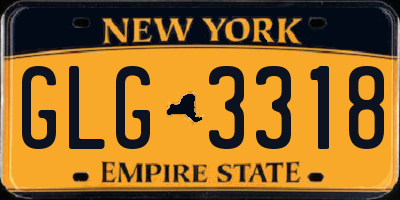 NY license plate GLG3318