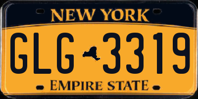 NY license plate GLG3319