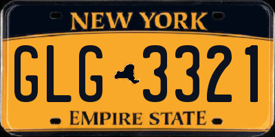 NY license plate GLG3321