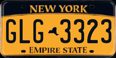NY license plate GLG3323
