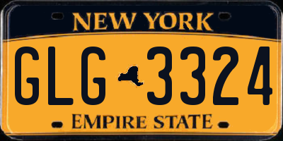 NY license plate GLG3324