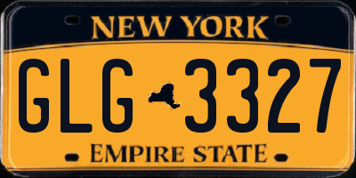 NY license plate GLG3327