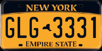 NY license plate GLG3331