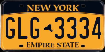 NY license plate GLG3334