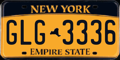 NY license plate GLG3336