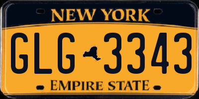 NY license plate GLG3343