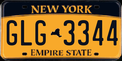 NY license plate GLG3344