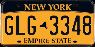 NY license plate GLG3348