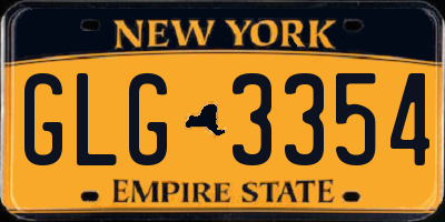 NY license plate GLG3354