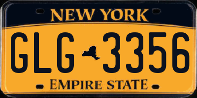 NY license plate GLG3356
