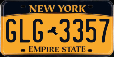 NY license plate GLG3357